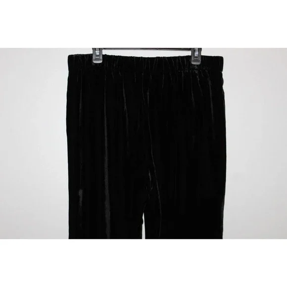 J. Crew Velvet Peyton Pull-On Pants Black Stretch Womens Size 14T 14 Tall H14624 - Picture 8 of 11
